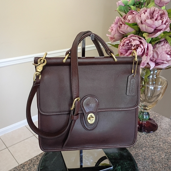 Vintage Coach Willis Bag 9927 Cross Body Mahogany Brown, 1990s - Picture 5 of 17